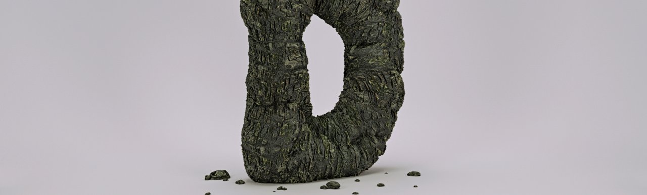 Buchstabe D symbolhaft umgesetzt